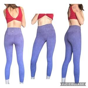 Athleta  Womens extra small petite multi purple ankle high rise leggings workout